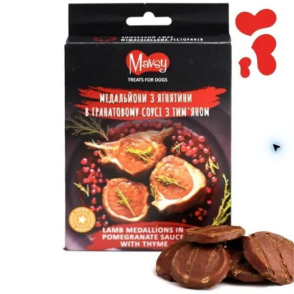 Mavsy medaglioni di agnello con melograno e timo 100 g