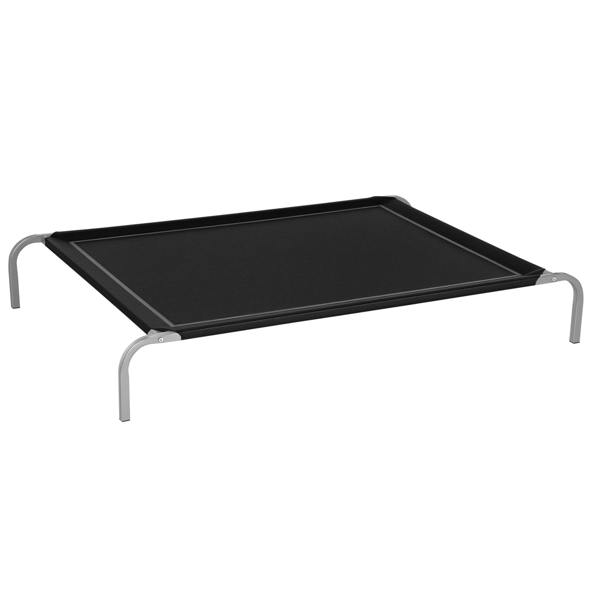 Lit pour chien chat XXL grand confort sur pieds lit de camp 130L x 90l x 20H cm textilène micro-perforé noir-0