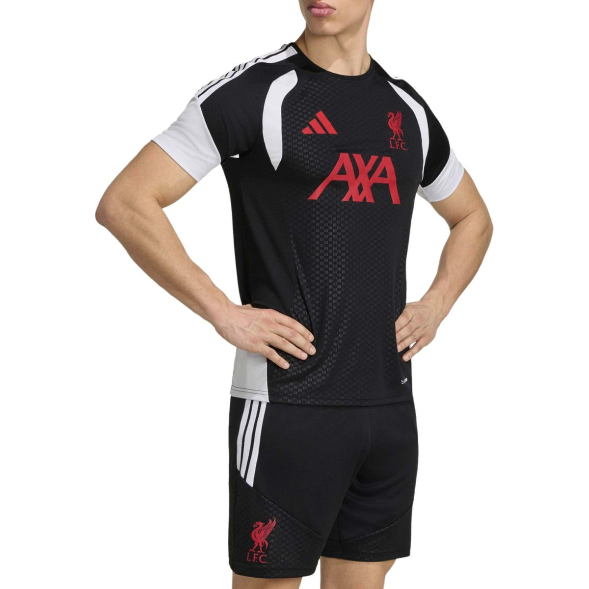 Liverpool FC black training short-sleeves Soccer set 2026/27 - Adidas-0