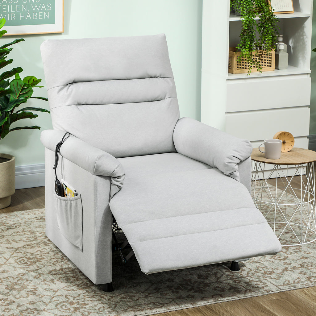 Fauteuil relax électrique massant et chauffant, fauteuil inclinable, repose-pieds, moteur silencieux, 82x99x106cm, gris-9