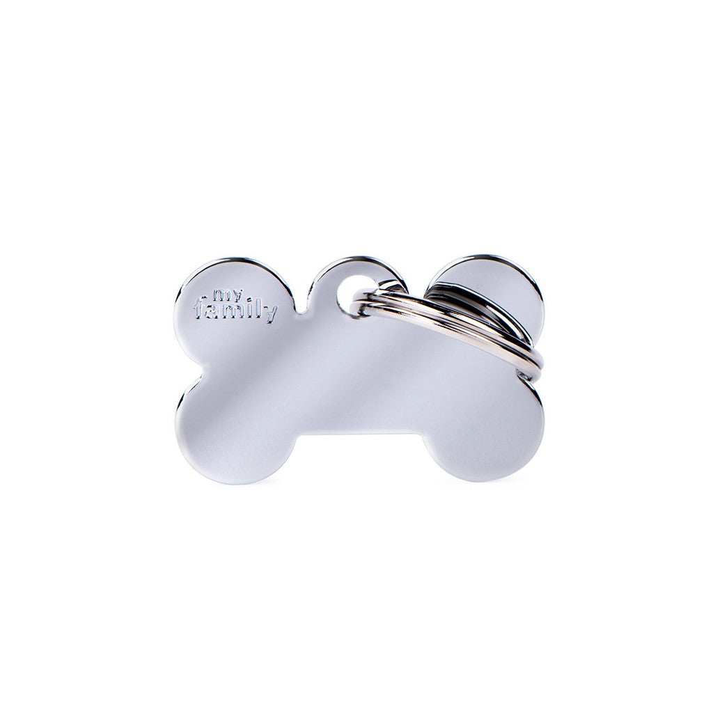 Medaglietta Basic Osso Piccola in Ottone Cromato