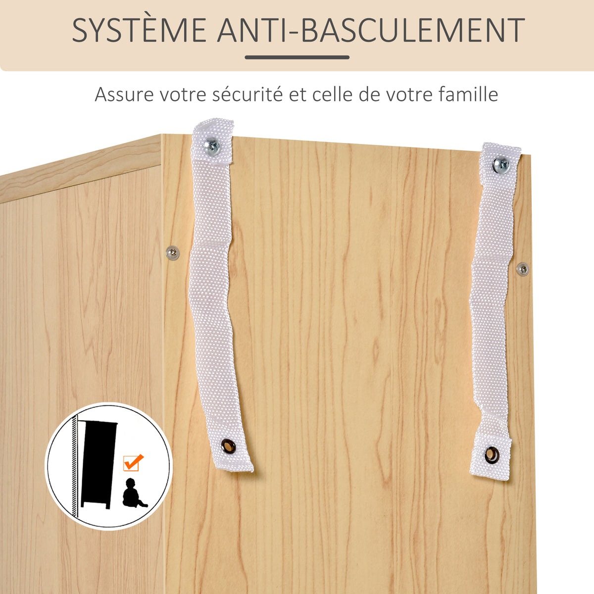 Rangements pour CD et DVD, étagère colonne de rangement, meuble de rangement bois naturel-5