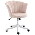 Chaise bureau en velours, chaise coiffeuse avec dossier en pétale, hauteur réglable, 69 x 64 x 80-90 cm, rose-0