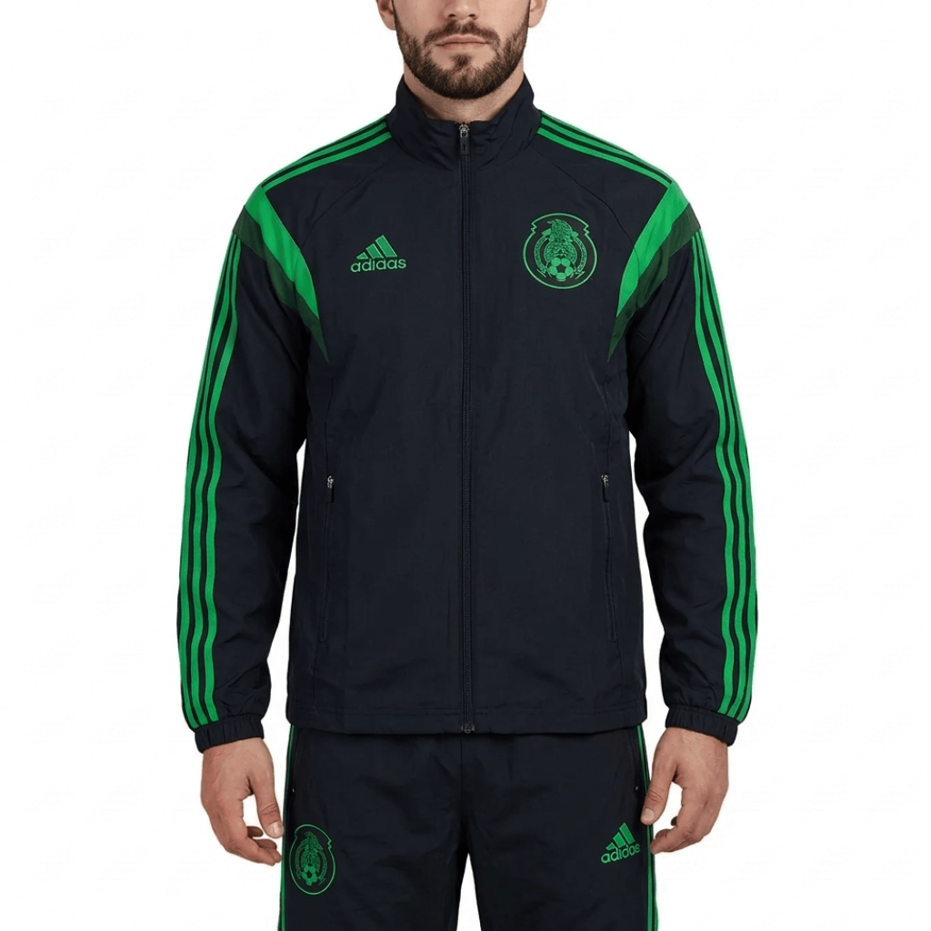 Mexico black training presentation Soccer tracksuit 2014 - Adidas-0