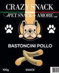 CRAZY SNACK DOG BASTONCINI POLLO 100 GR. (PET SNACK + AMORE)