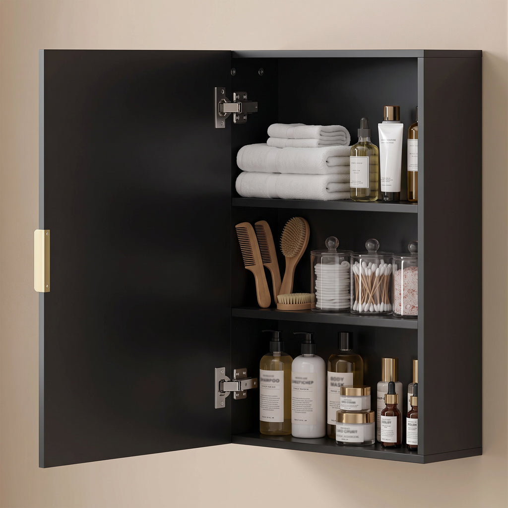 Armoire murale de salle de bain, armoire à pharmacie murale meuble de rangement avec étagère réglable-6