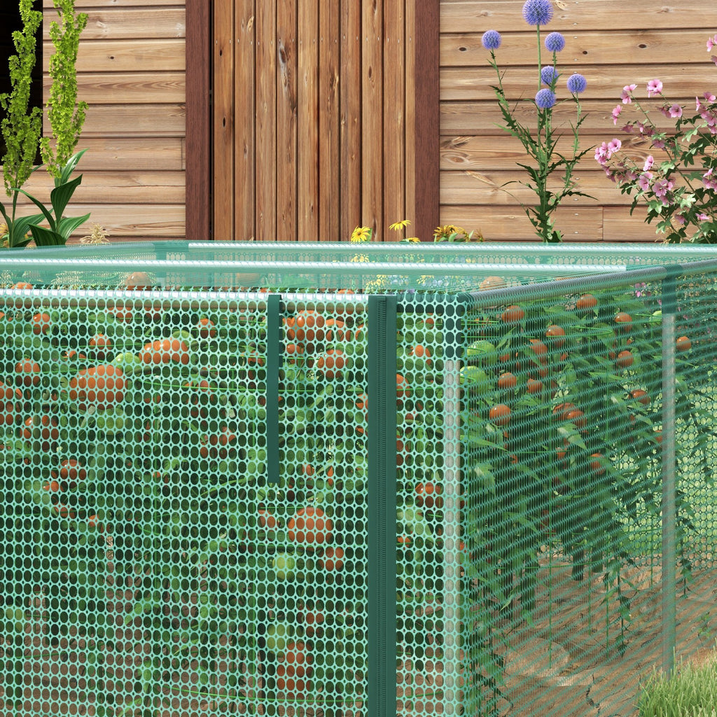 Serre de jardin serre à tomates filet protection porte zippée enroulable HDPE, dim. 125L x 248l x 62,5H cm-7