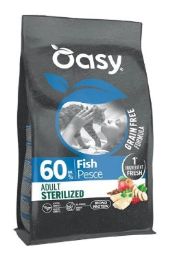 OASY CAT GRAIN FREE ADULT STERILISED PESCE 300GR.