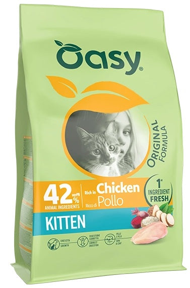 OASY CAT ORIGINAL KITTEN POLLO 1,5 KG.