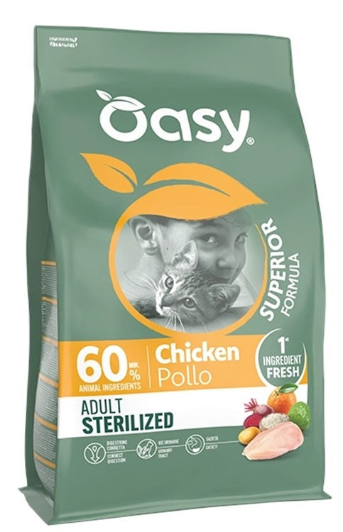 OASY CAT SUPERIOR ADULT STERILIZED POLLO 300 GR.