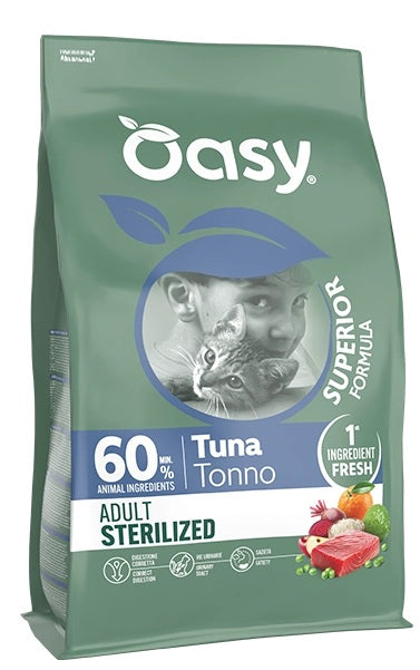 OASY CAT SUPERIOR ADULT STERILIZED TONNO 300 GR.
