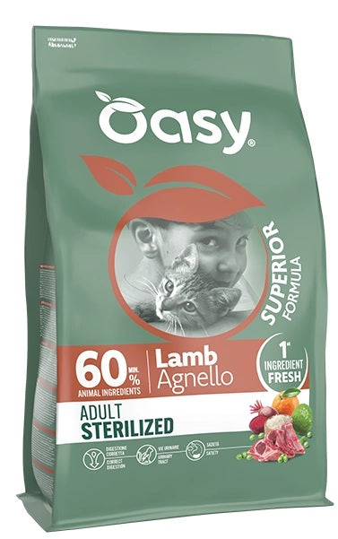 OASY CAT SUPERIOR ADULT STERILIZED AGNELLO 300 GR.