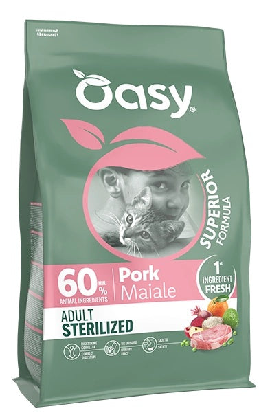 OASY CAT SUPERIOR ADULT STERILIZED MAIALE 1,5 KG.