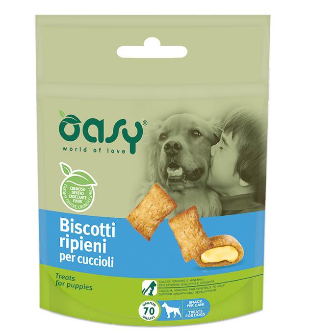 OASY DOG BISCOTTI RIPIENI PER CUCCIOLI 70 GR.