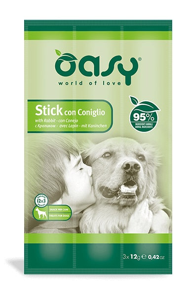 OASY DOG STICK CON CONIGLIO 3 x 12 GR.