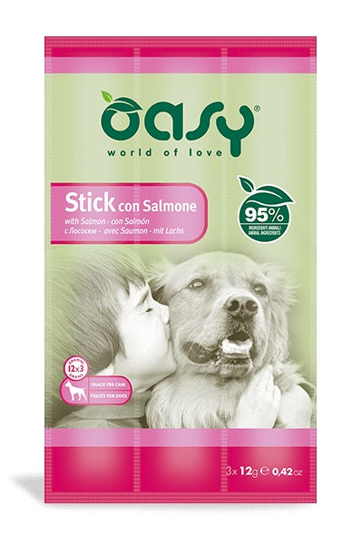 OASY DOG STICK CON SALMONE 3 x 12 GR.