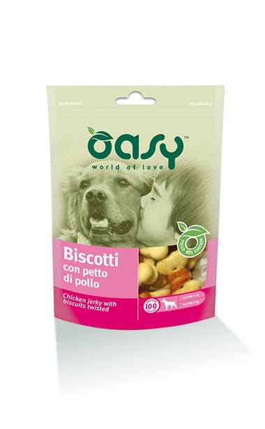 OASY DOG SNACK BISCOTTI CON PETTO DI POLLO 100 GR.
