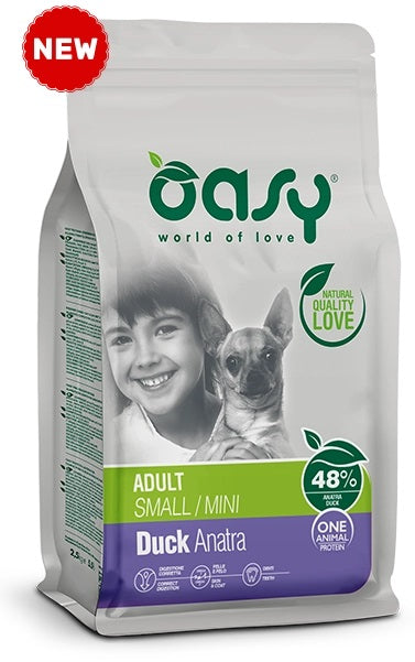 OASY DOG ADULT SMALL/MINI ANATRA 800 GR.