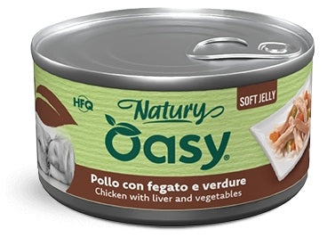 OASY DOG NATURY SOFT JELLY - POLLO CON FEGATO & VERDURE 150 GR.