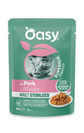 OASY CAT BOCCONCINI IN SALSA ADULT STERILIZED MAIALE 85 GR.