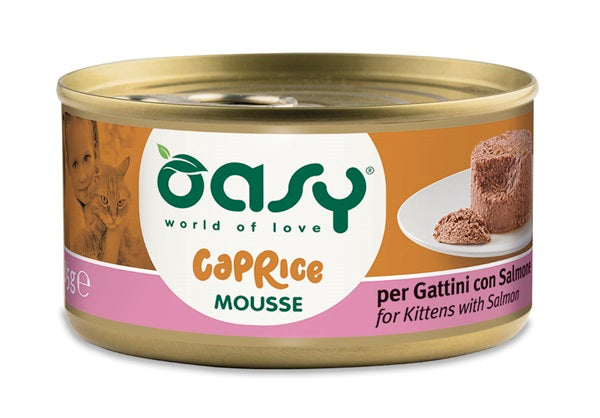 OASY CAT CAPRICE MOUSSE GATTINI CON SALMONE 85 GR.