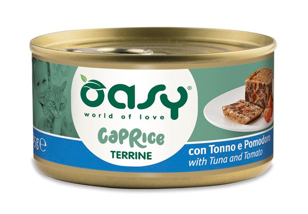 *OASY CAT CAPRICE TERRINE CON TONNO & POMODORO 85 GR.