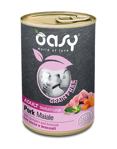 OASY DOG GRAIN FREE ADULT MEDIUM/LARGE MAIALE 400 GR.