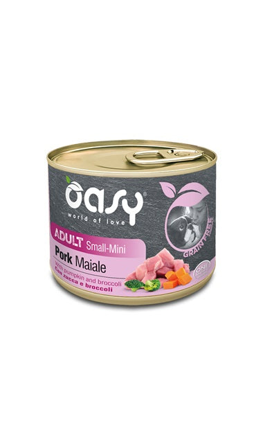 OASY DOG GRAIN FREE ADULT SMALL/MINI MAIALE 200 GR.