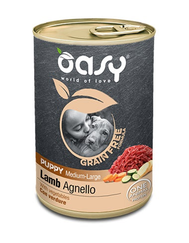 OASY DOG GRAIN FREE PUPPY MEDIUM/MAXI AGNELLO 400 GR.