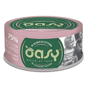 OASY MORE LOVE ACQUA DI COTTURA POLLO & PROSCIUTTO 70 GR.
