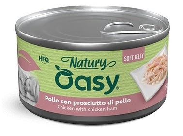 OASY DOG NATURY SOFT JELLY - POLLO CON PROSCIUTTO DI POLLO 150 GR.