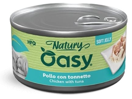 OASY DOG NATURY SOFT JELLY - POLLO CON TONNETTO 150 GR.