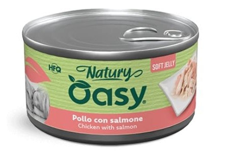 OASY DOG NATURY SOFT JELLY - POLLO CON SALMONE 150 GR.