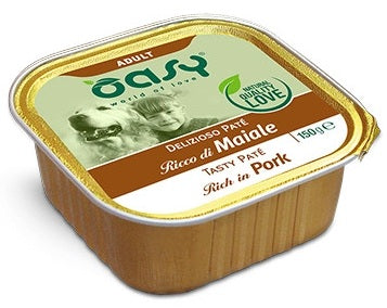 OASY DOG ADULT DELIZIOSO PATE' RICCO DI MAIALE 150 GR.