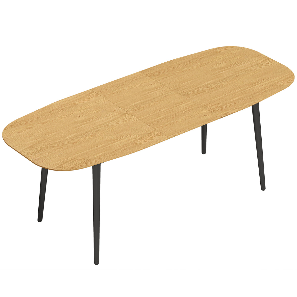 Table à Manger Extensible Rectangle pour 6 à 8 Personnes, Table de Cuisine 160-200 cm avec Étagère, Marron-0
