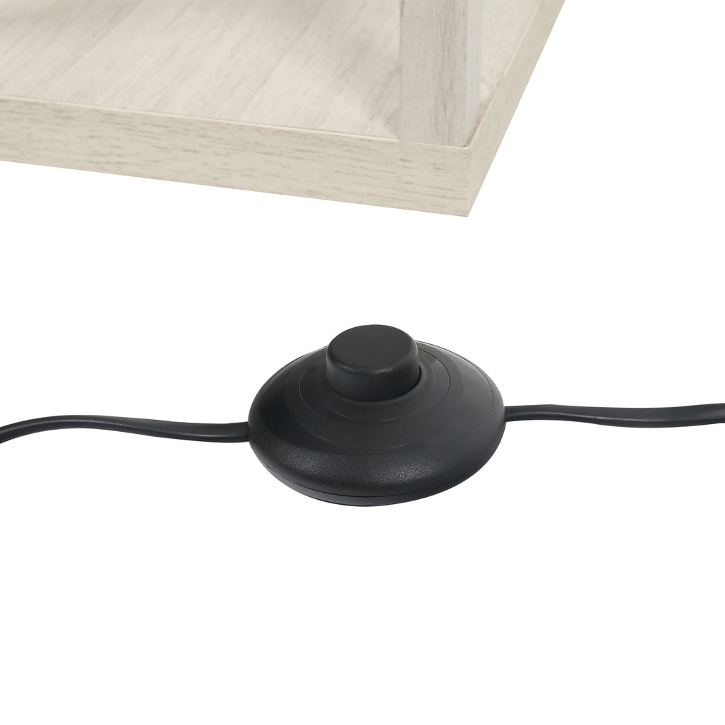 Lampadaire étagère 26L x 26l x 160H cm 3 étagères 4 Niveaux MDF chêne-8