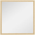 Miroir mural carré 50 x 50 cm, cadre en bois naturel, idéal pour la salle de bain, salon ou chambre-0