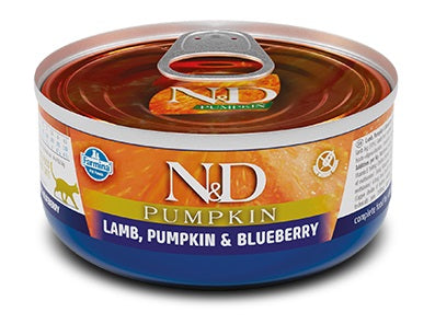 N&D CAT PUMPKIN AGNELLO, ZUCCA & MIRTILLO 70 GR.