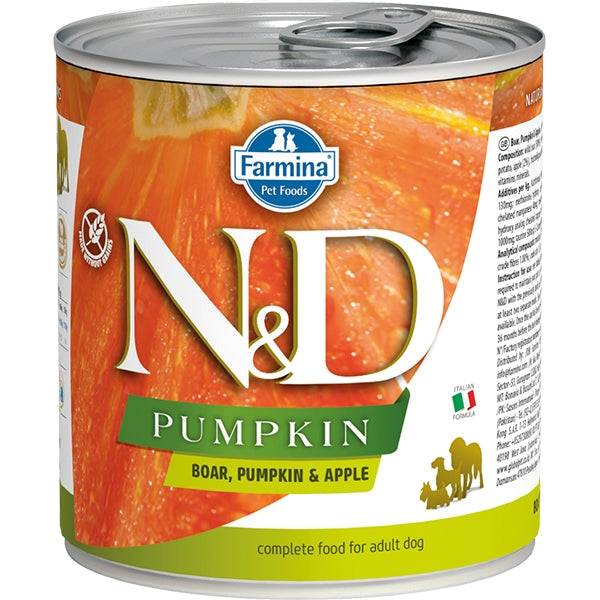 N&D DOG PUMPKIN CINGHIALE, ZUCCA & MELA 285 GR.