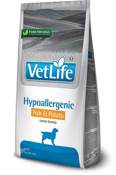 FARMINA VET LIFE CANINE HYPOALLERGENIC PESCE & PATATE 12 KG.