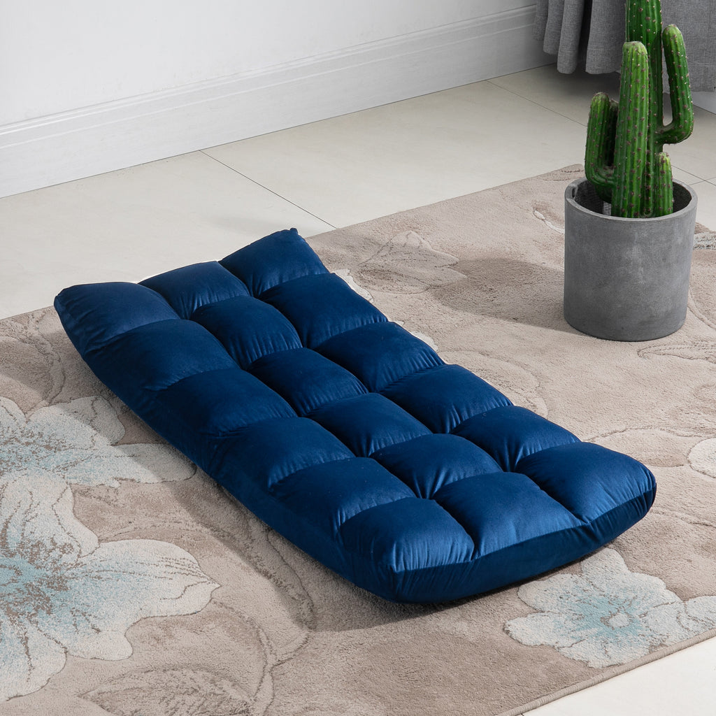 Fauteuil Convertible Fauteuil Paresseux Grand Confort Inclinaison Dossier Multipositions 90°-180° Bleu Roi-7