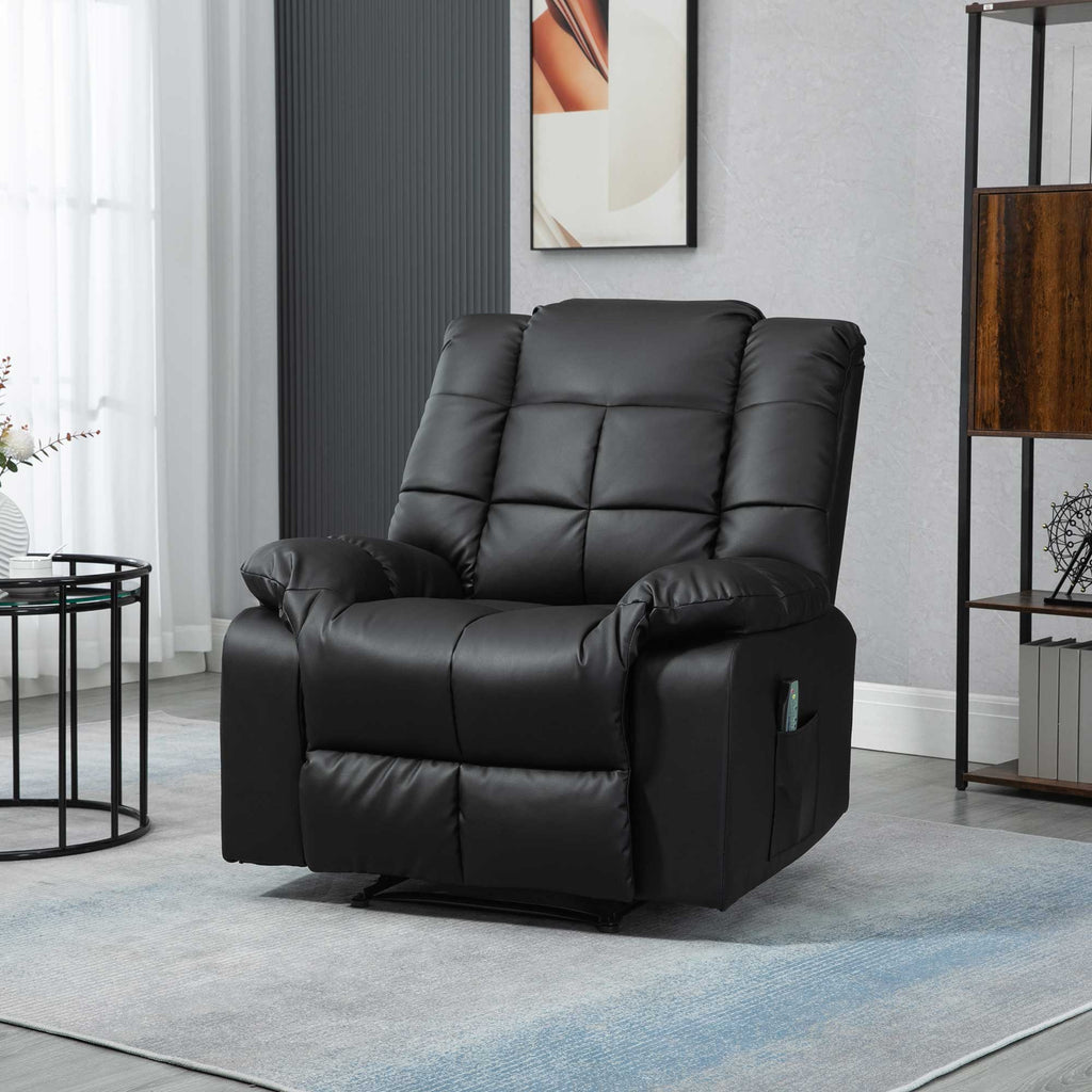 Fauteuil de massage fauteuil de relaxation massant avec dossier inclinable manuellement et repose-pied chaise TV-9