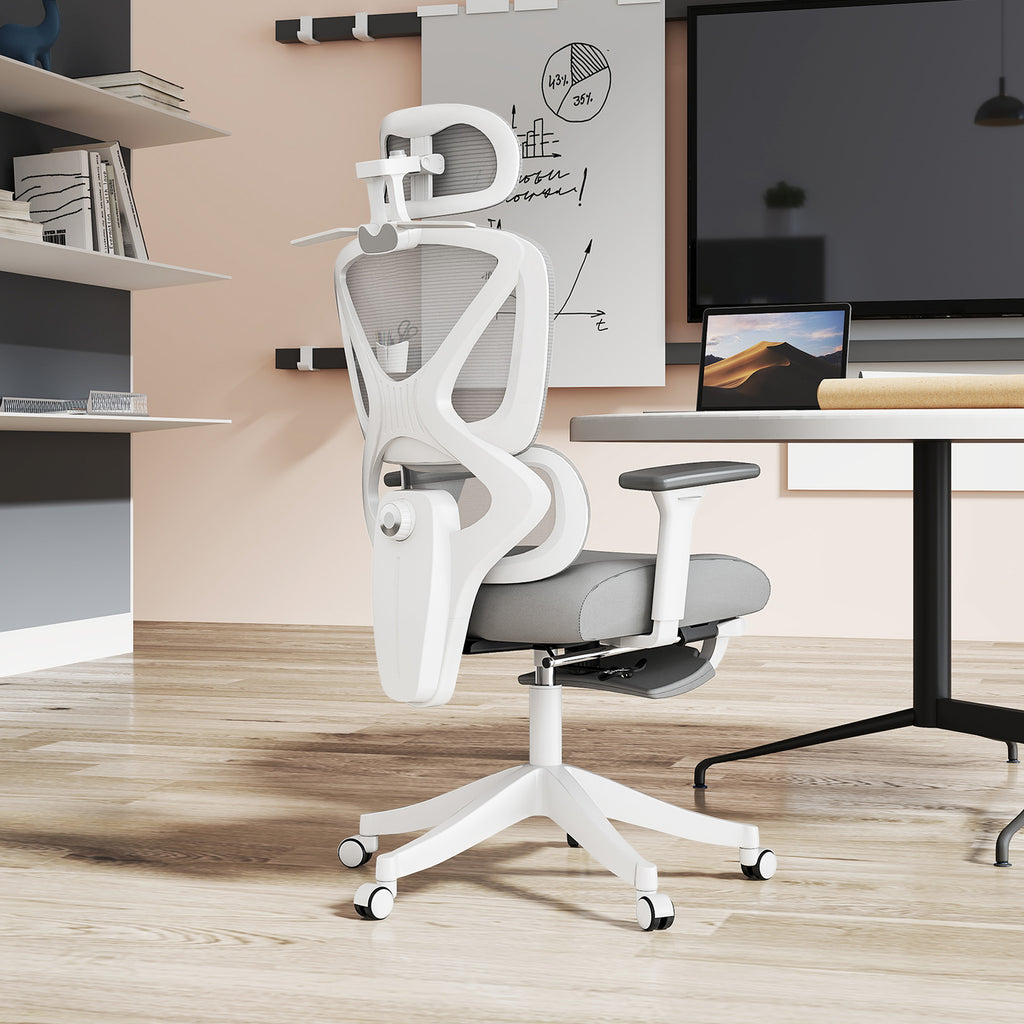 Fauteuil de bureau fauteuil de bureau, hauteur réglable, dossier inclinable, appui-tête rotatif, 71x70x129cm, noir-1