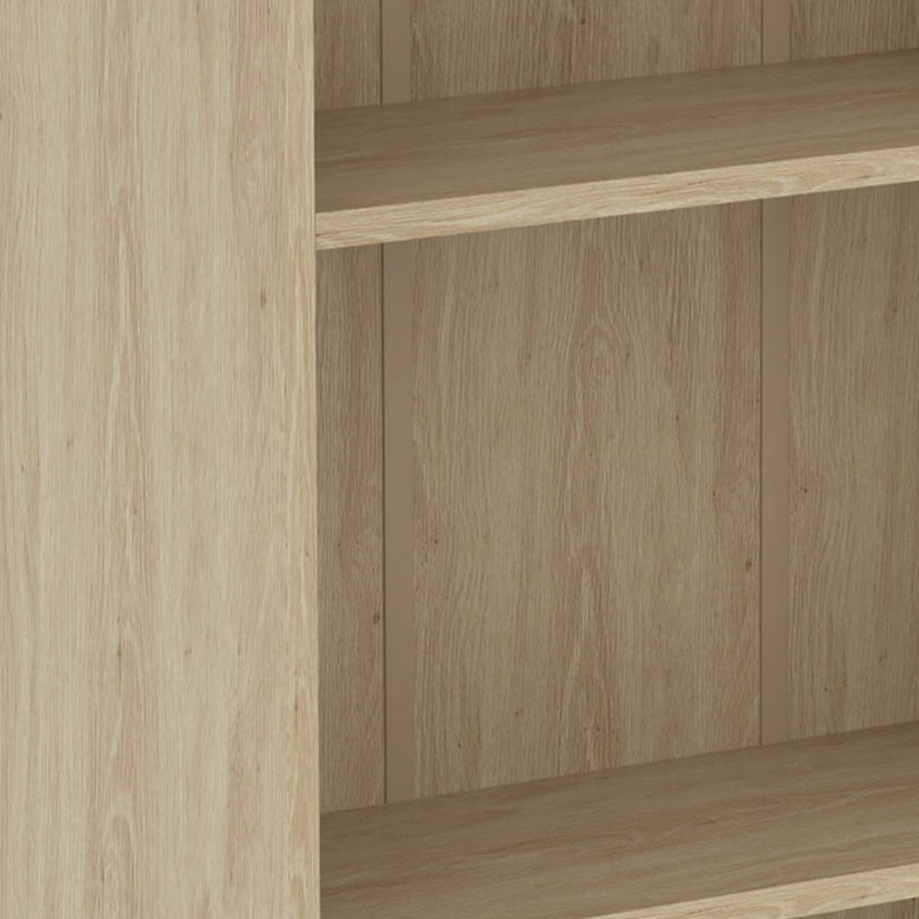 Bibliothèque étagère de rangement avec 3 compartiments et étagère réglable, 60 x 24 x 93 cm, bois naturel-7