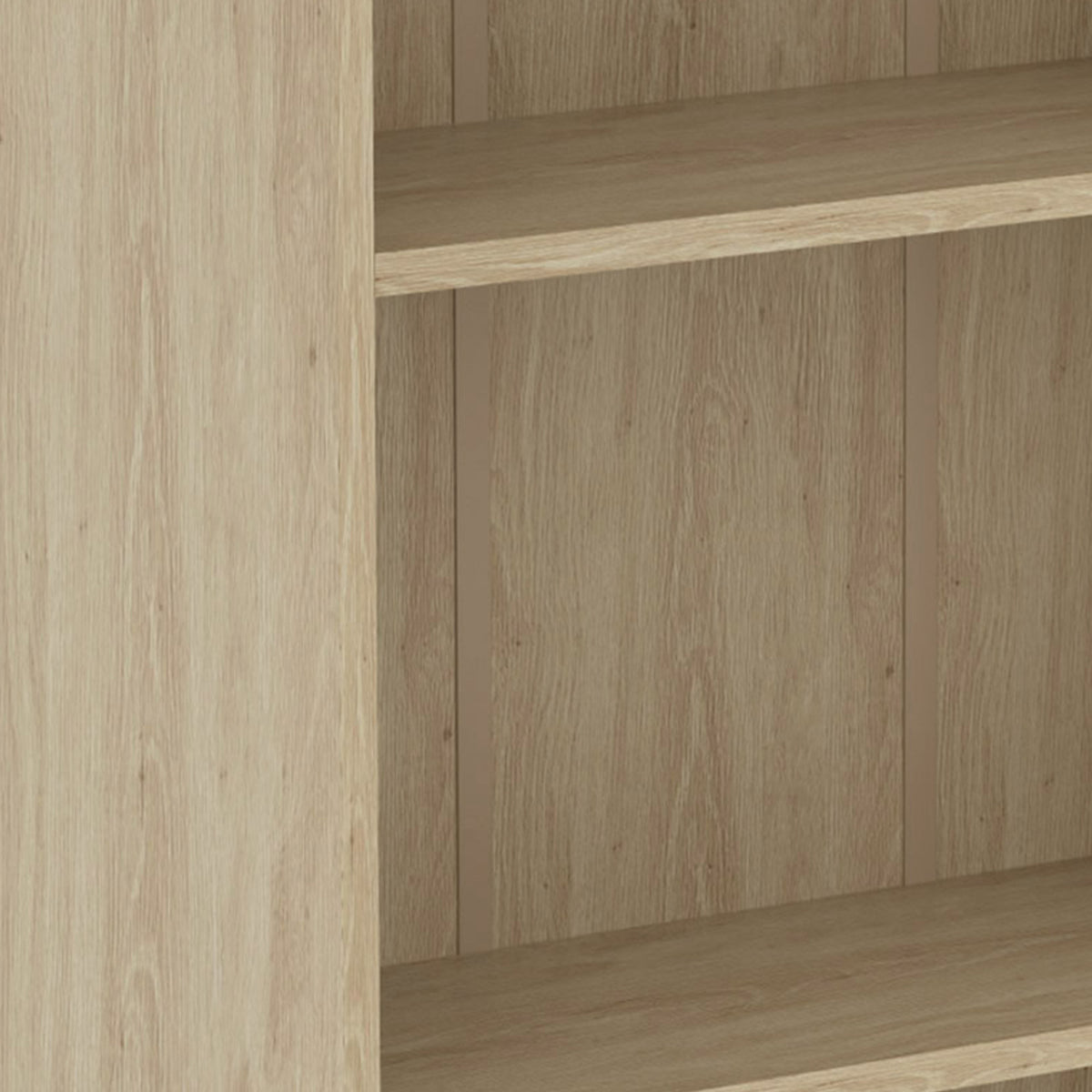 Bibliothèque étagère de rangement avec 3 compartiments et étagère réglable, 60 x 24 x 93 cm, bois naturel-7
