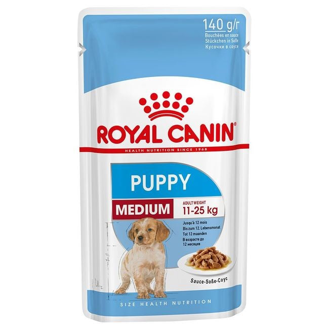 ROYAL CANIN DOG MEDIUM PUPPY IN SALSA 140 GR.