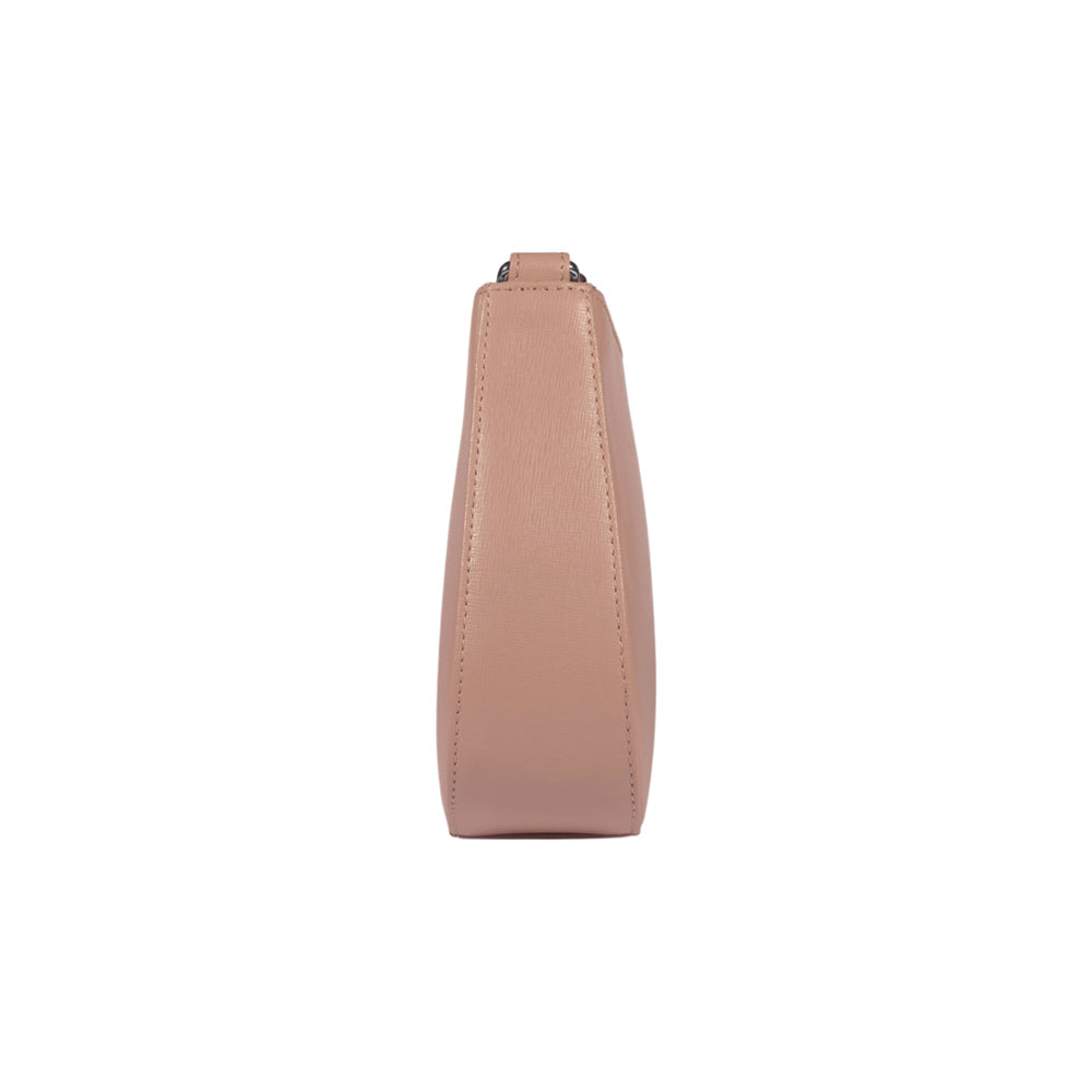 RB1036AU | Borsa Hobo da Donna LARA in Vera Pelle Saffiano Made in Italy. Colore Cipria-4
