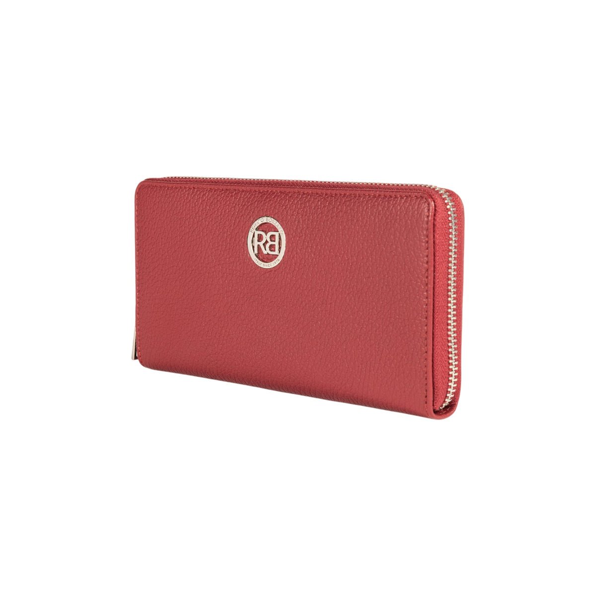 RB1081SQ | Portafogli Donna con chiusura lampo Made in Italy in Vera Pelle grana Dollaro. Colore Rubino. Dimensioni: cm 20 x 10 x 2,5-1