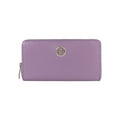 RB1081SY | Portafogli Donna con chiusura lampo Made in Italy in Vera Pelle grana Dollaro. Colore Viola. Dimensioni: cm 20 x 10 x 2,5-0