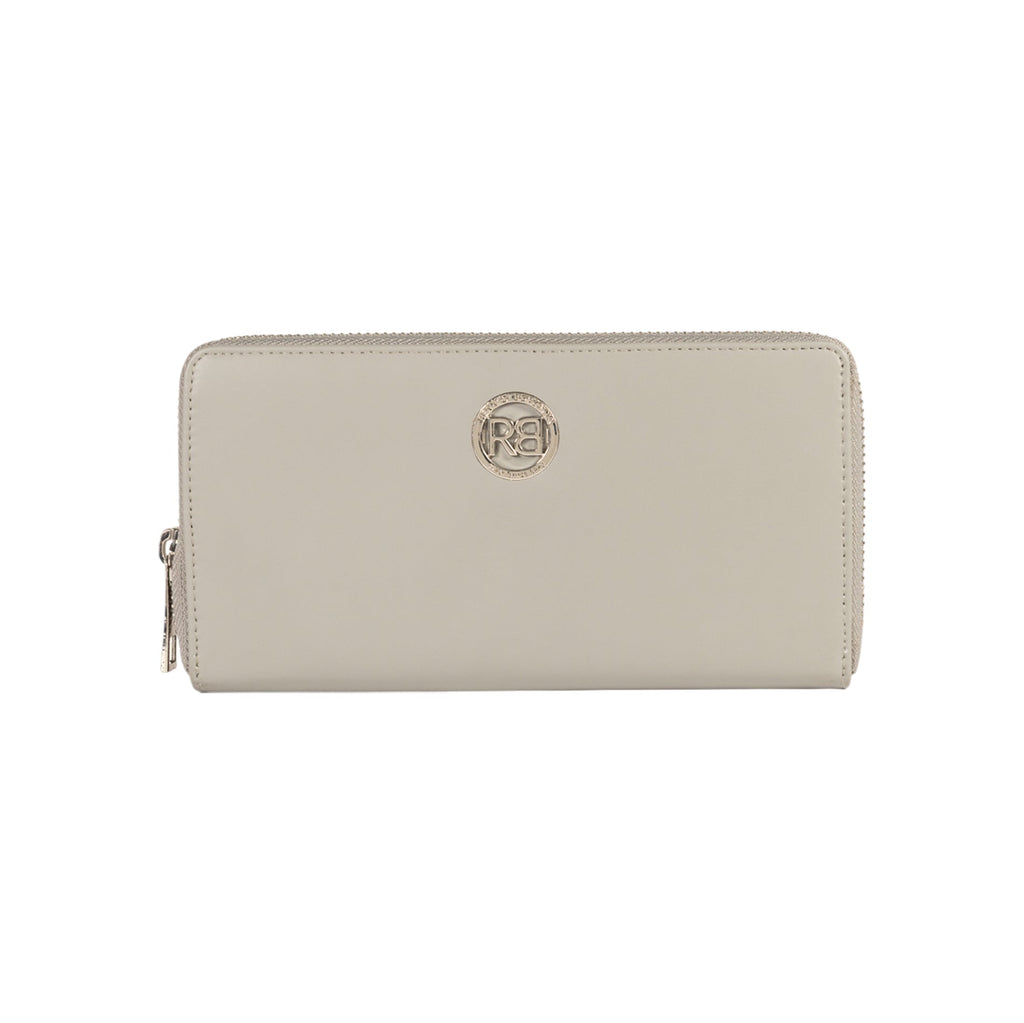 RB1084SF | Portafogli Donna con chiusura lampo Made in Italy in Vera Pelle Liscia Opaca. Colore Grigio. Dimensioni: cm 20 x 10 x 2,5-0